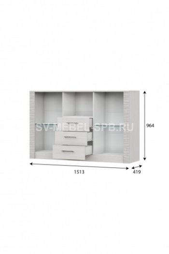 Комод-витрина Гамма 20 (sv) в Якутске - mebel154.com