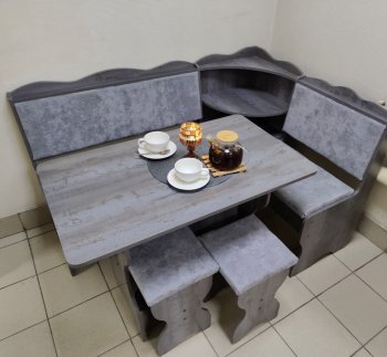 Кухонный уголок Миссия с полкой ткань в Якутске - mebel154.com