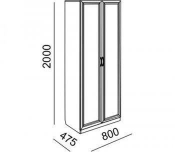 Ostin Модуль 2 Шкаф штанга 800 в Якутске - mebel154.com