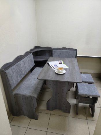 Кухонный уголок Миссия с полкой ткань в Якутске - mebel154.com