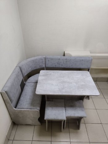 Кухонный уголок Миссия V велюр (цемент) в Якутске - mebel154.com