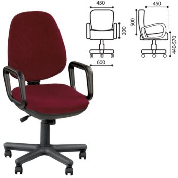 Кресло Comfort GTP, с подлокотниками в Якутске - mebel154.com