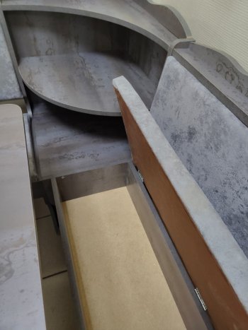 Кухонный уголок Миссия с полкой ткань в Якутске - mebel154.com