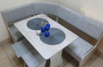 Кухонный уголок Миссия V велюр (цемент) в Якутске - mebel154.com