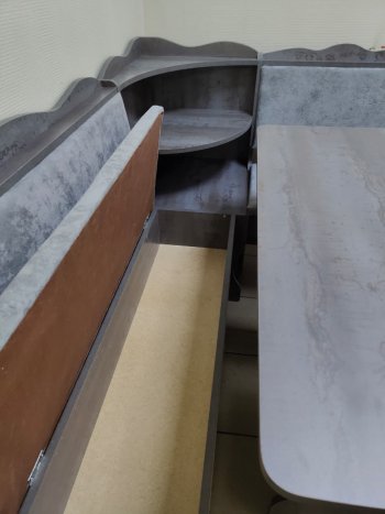 Кухонный уголок Миссия с полкой ткань в Якутске - mebel154.com