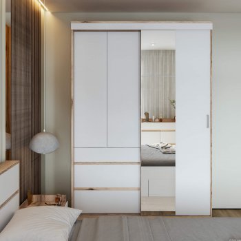 Шкаф-купе Брауни 1.5м в Якутске - mebel154.com