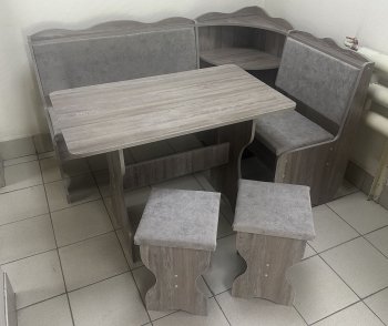 Кухонный уголок Миссия с полкой, ткань(локи) в Якутске - mebel154.com