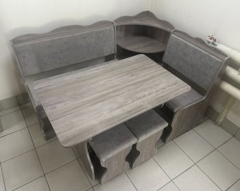 Кухонный уголок Миссия с полкой, ткань(локи) в Якутске - mebel154.com