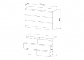 Комод Мори МК 1200.6/2 в Якутске - mebel154.com