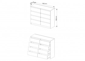 Комод Мори МК 1200.8 в Якутске - mebel154.com