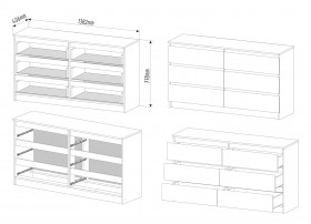 Комод Мори МК 1400.6 в Якутске - mebel154.com