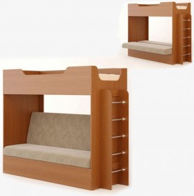 Кровать двухъярусная с диваном в Якутске - mebel154.com