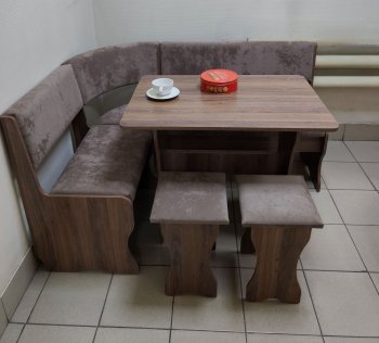 Кухонный уголок Миссия  V велюр(коричневый) в Якутске - mebel154.com