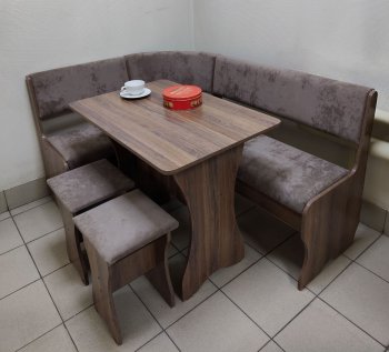Кухонный уголок Миссия  V велюр(коричневый) в Якутске - mebel154.com