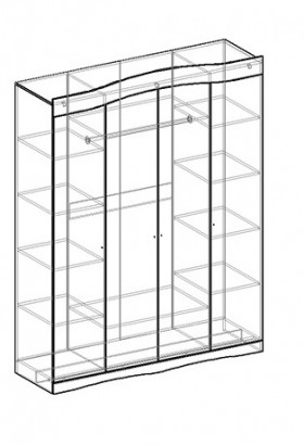 Шарлота шкаф 4-х створчатый в Якутске - mebel154.com