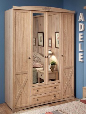 Шкаф для одежды 4-х дверный 9 Adele в Якутске - mebel154.com