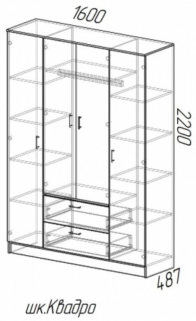 Шкаф  Квадро Эра в Якутске - mebel154.com